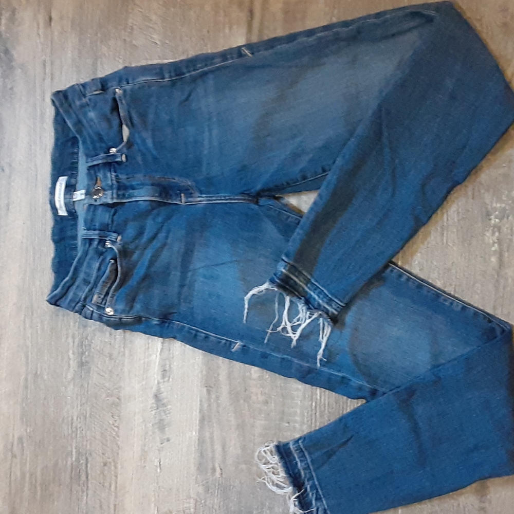 Good American Skinny Jeans - Blue Distressed Denim